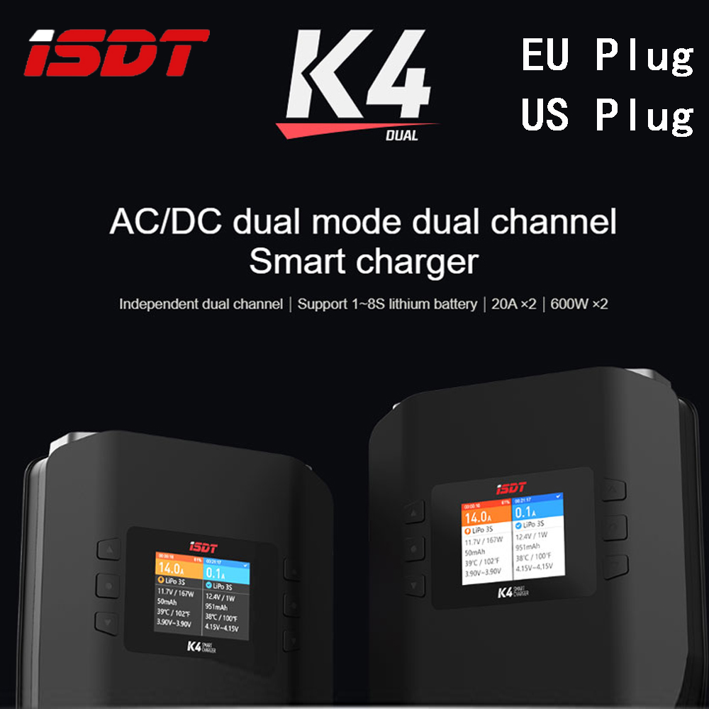ISDT K4 1 ~ 8S Pengisi Daya Ba - Isdt K4 Dual Lipo Charger ulasan dan harga