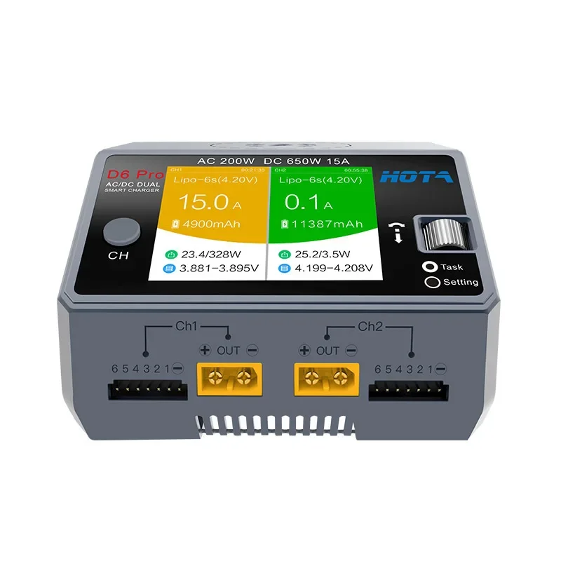 Pengisi Daya Pintar HOTA D6 Pr - Hota D6 Pro Dual Lipo Charger ulasan dan harga